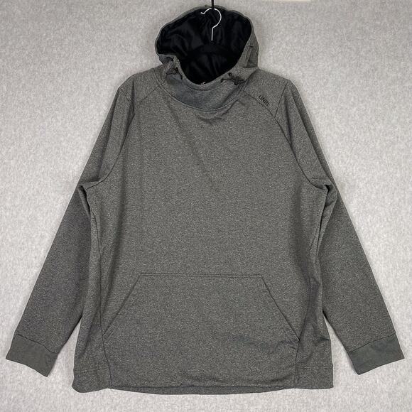 UNRL Sweatshirt Mens XXL Heather Charcoal Crossover Hoodie II 2XL - Picture 1 of 6